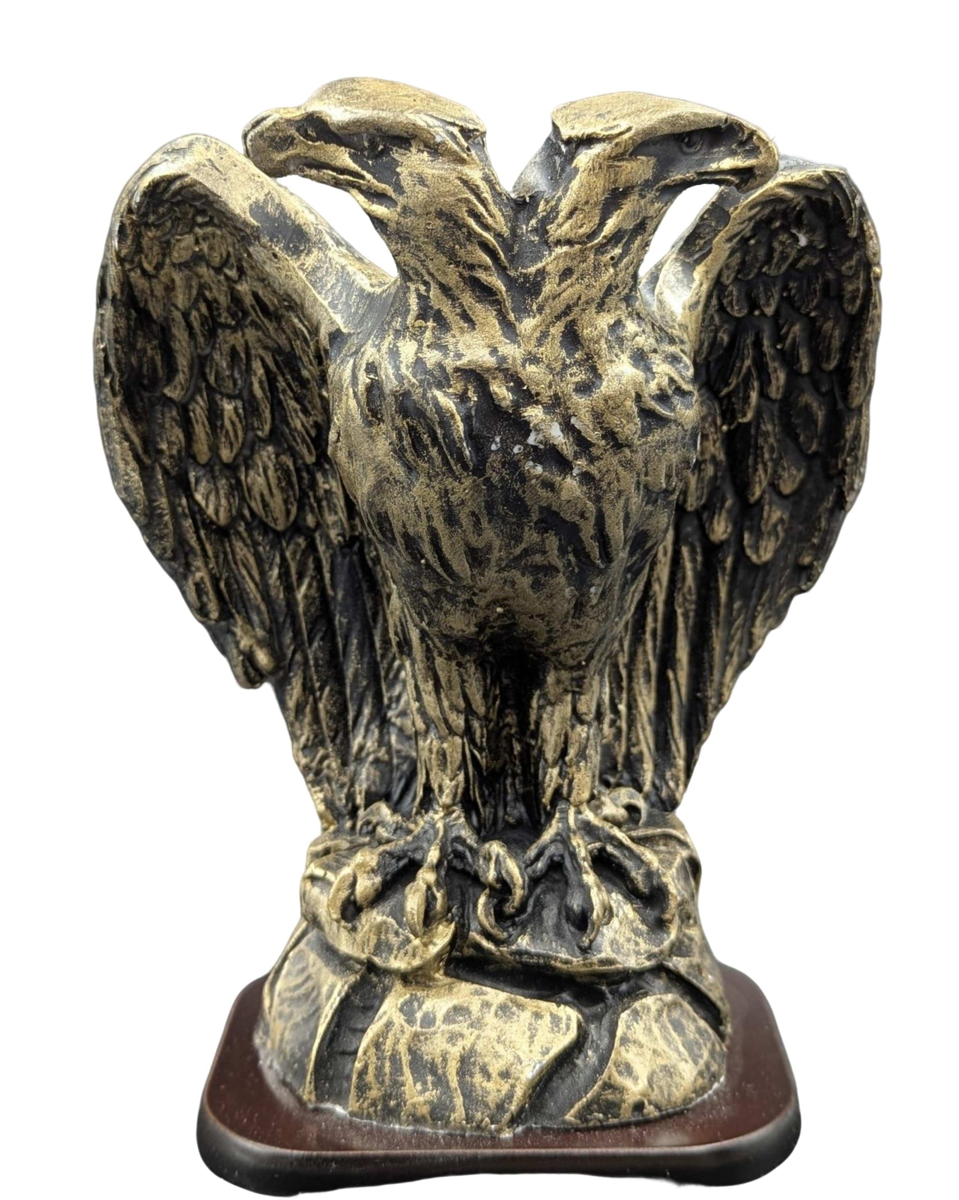 Made in Albania Buste Gold Doppelkopf-Adler Statue