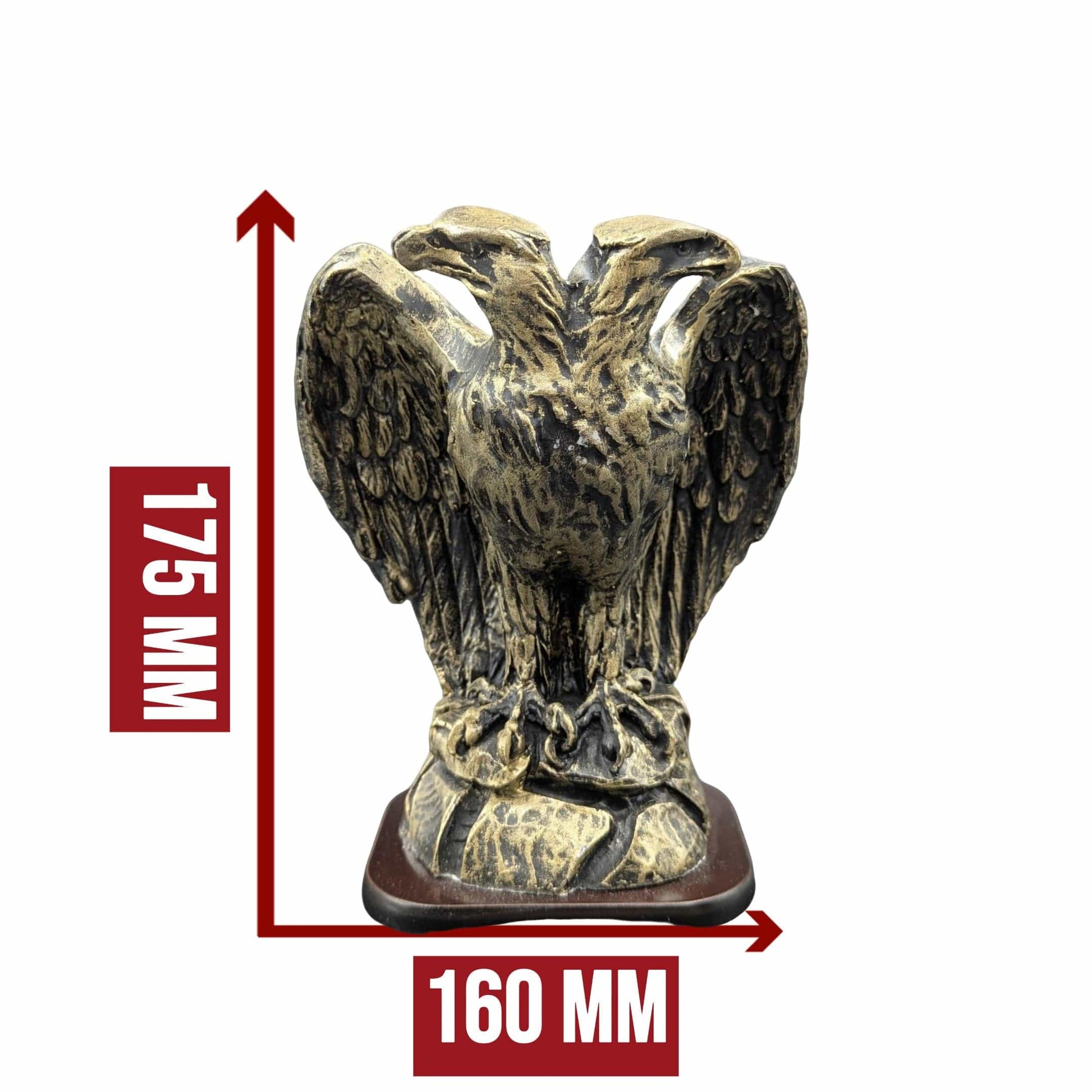 Made in Albania Buste Gold Doppelkopf-Adler Statue