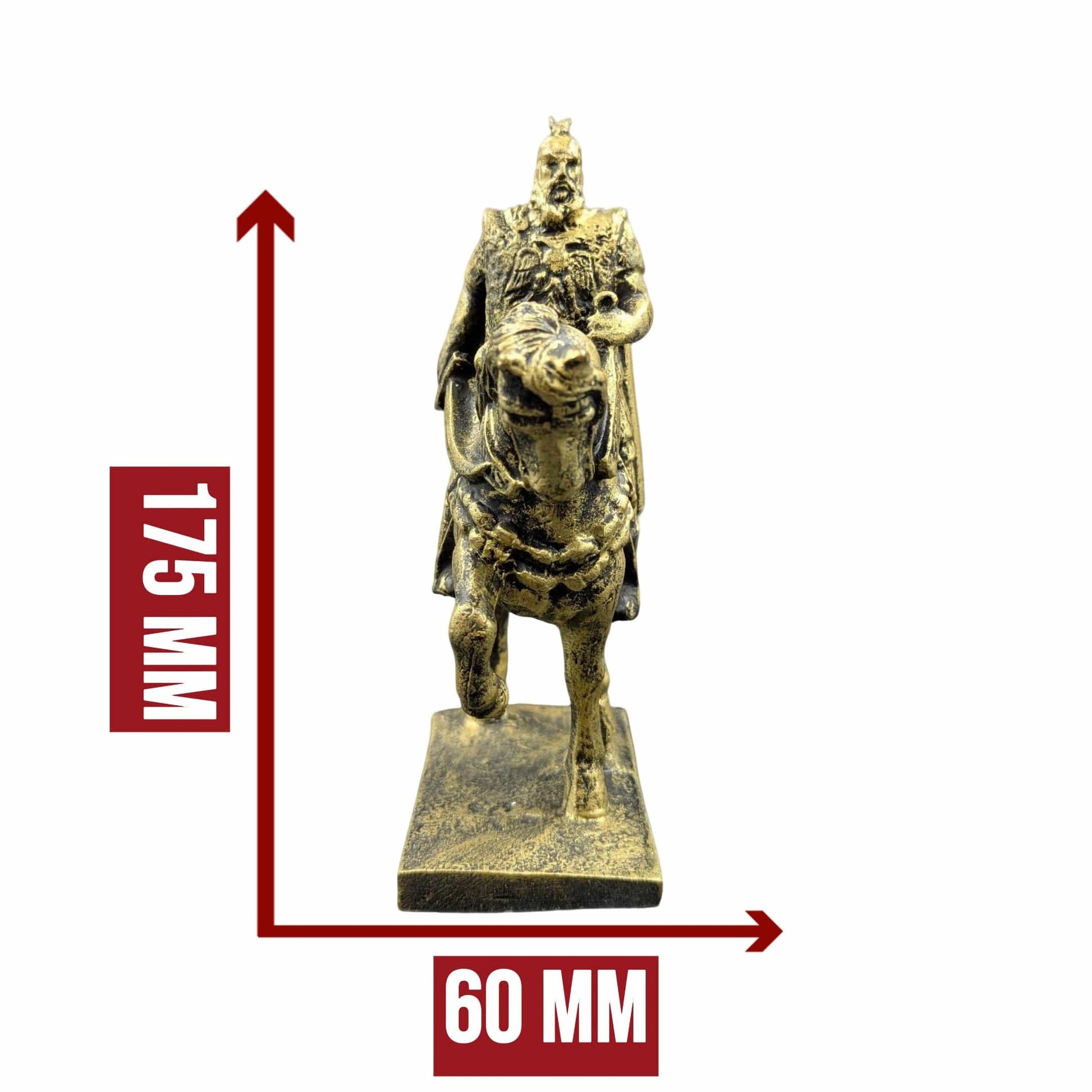 Made in Albania Buste Gold Reiterstatue Skenderbeu Klein