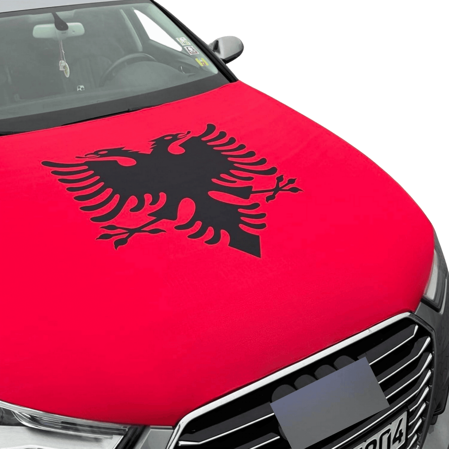 Made in Albania Flagge Albanien Motorhaubenflagge flexibler Stoff