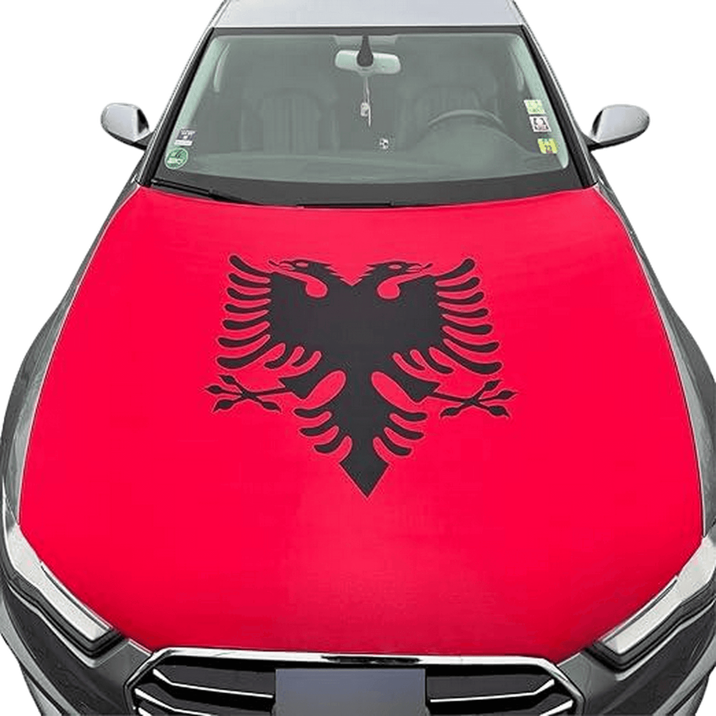 Made in Albania Flagge Albanien Motorhaubenflagge flexibler Stoff